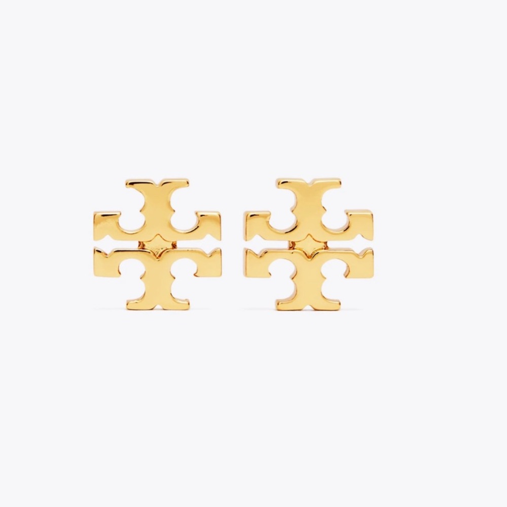 Tory Burch Gold Stud Preppy Beautiful Fun Brand New Jewelry Earrings
